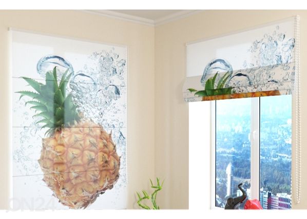 Poolläbipaistev Rooma kardin Fresh Pineapple 120x140 cm