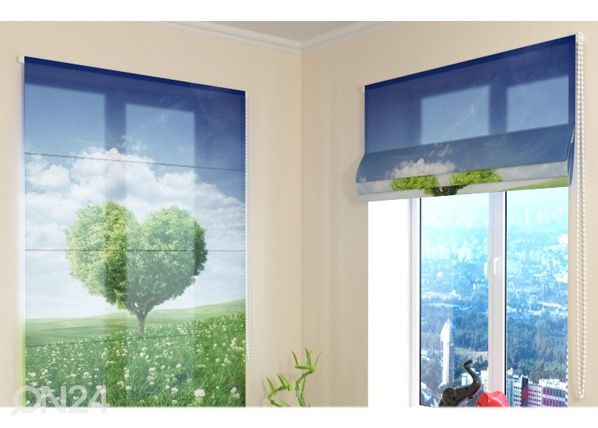 Poolläbipaistev Rooma kardin Love Tree 2 60x60 cm