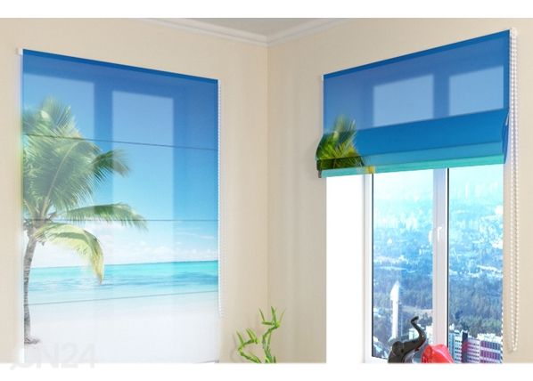 Poolläbipaistev Rooma kardin One Palm tree 60x60 cm