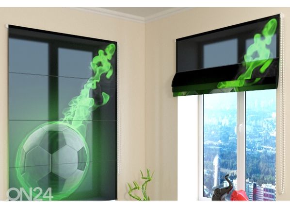 Poolläbipaistev roomakardin Green fire 100x120 cm