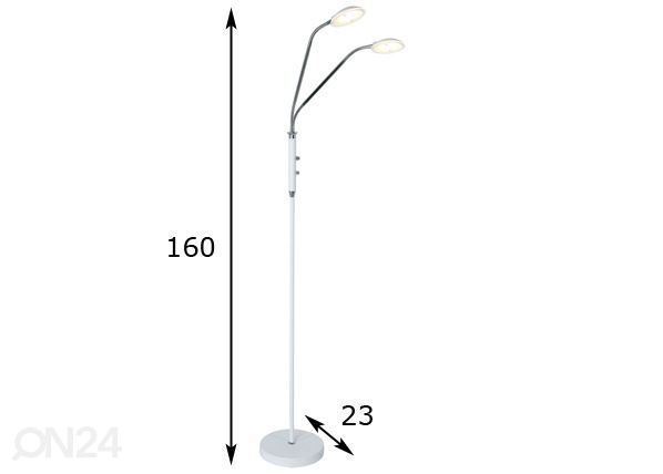 Põrandalamp Chicago LED mõõdud