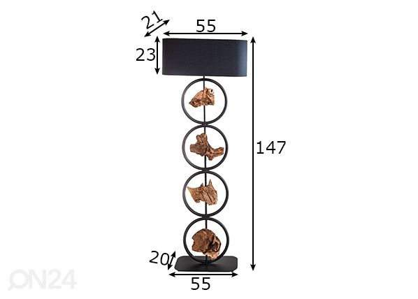 Põrandalamp Elements mõõdud