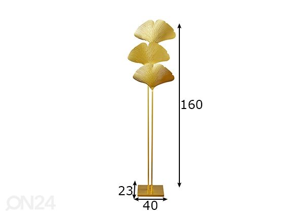 Põrandalamp Ginko mõõdud