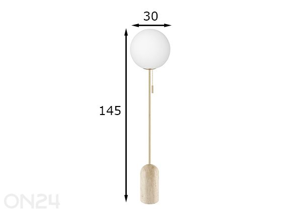 Põrandalamp Torrano mõõdud