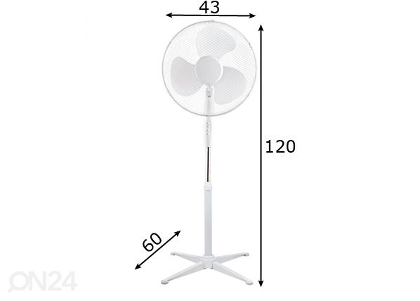 Põrandaventilaator Viento 45 W mõõdud