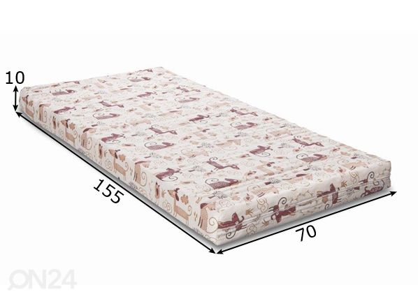 Poroloonmadrats Hypnos Hopp 70x155x10 cm mõõdud