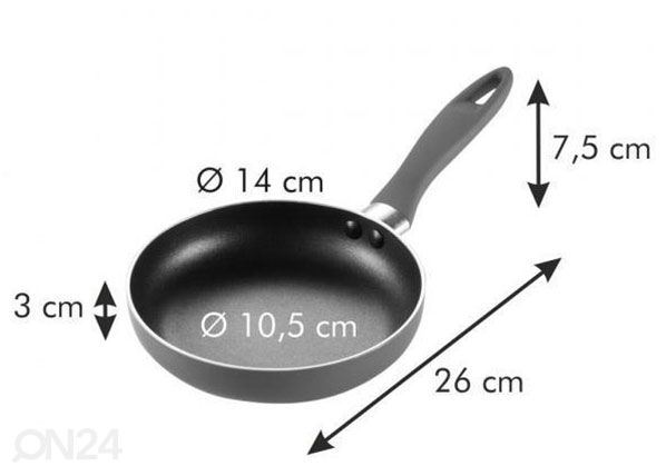 Praepann Tescoma Presto Mini Ø 14 cm mõõdud