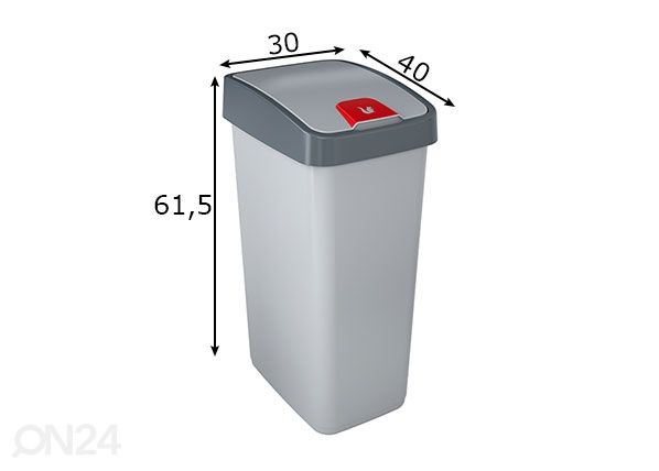 Prügikast Magne 45 L mõõdud