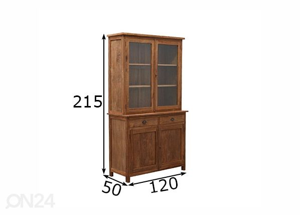 Puhvetkapp Daisy 120 cm mõõdud