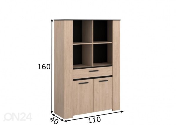 Puhvetkapp Helma 110 cm mõõdud