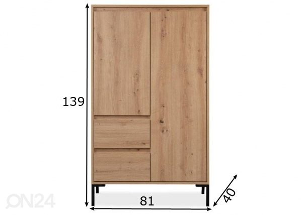 Puhvetkapp Korsika 81 cm mõõdud