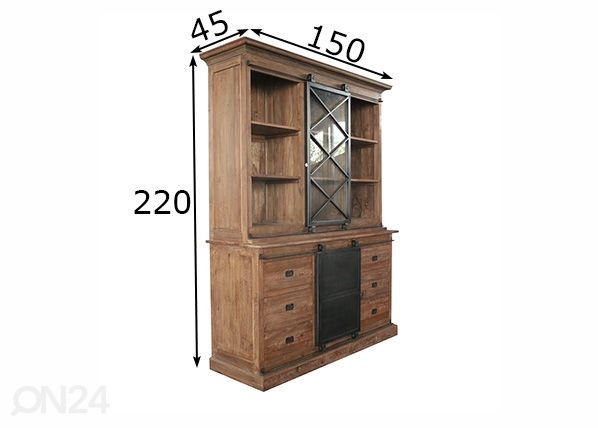Puhvetkapp Melani 150 cm mõõdud