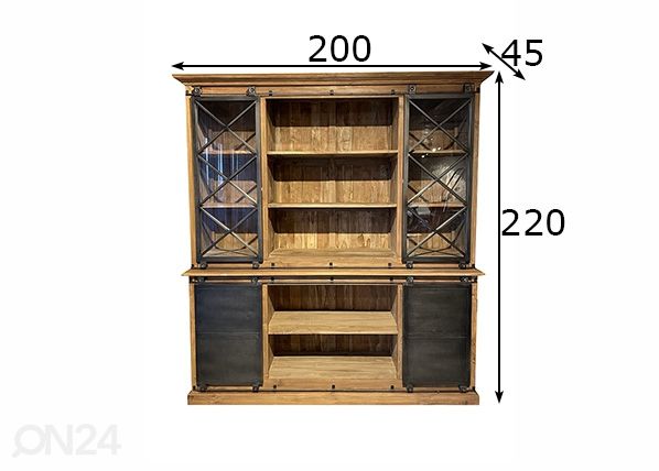 Puhvetkapp Melani 200 cm mõõdud