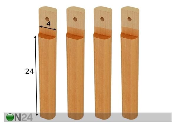Pulkjalgade komplekt 24 cm mõõdud