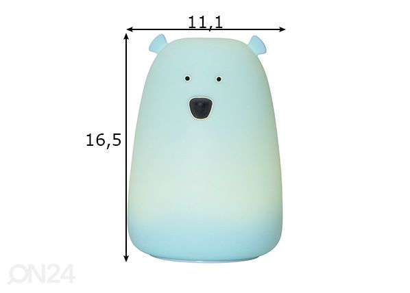 Puutetundlik öölamp Big Bear, sinine mõõdud