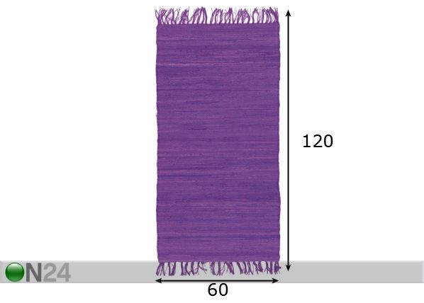 Puuvillane vaip Cotton 60x120 cm mõõdud