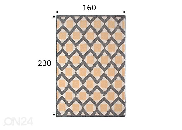Puuvillane vaip Scandi 160x230 cm mõõdud