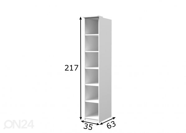 Raamaturiiul 35 cm mõõdud