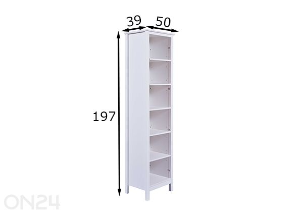 Raamaturiiul Chilly Home L mõõdud