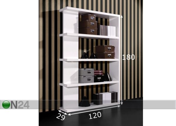 Raamaturiiul Highgloss mõõdud