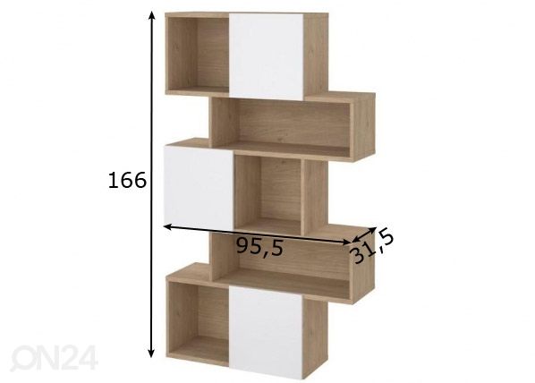 Raamaturiiul Maze 95,5 cm mõõdud