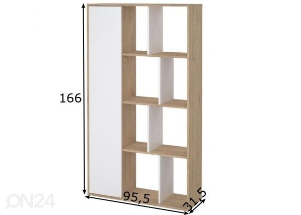 Raamaturiiul Maze 95,5 cm mõõdud