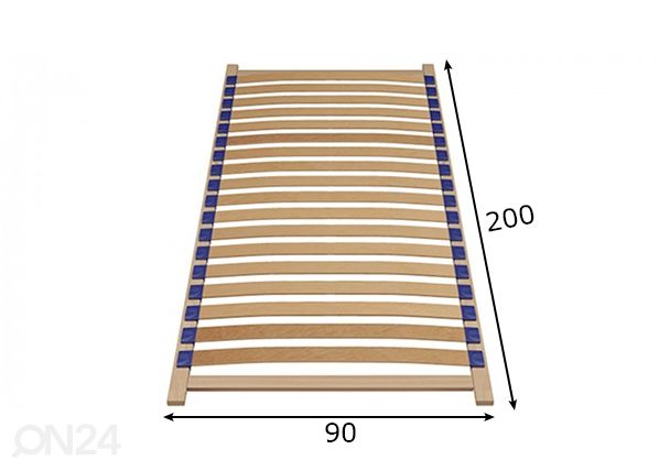Raamiga voodipõhi Ethna 90x200 cm mõõdud