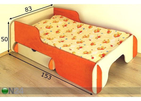 Radis lastevoodi Piku 70x140 cm mõõdud