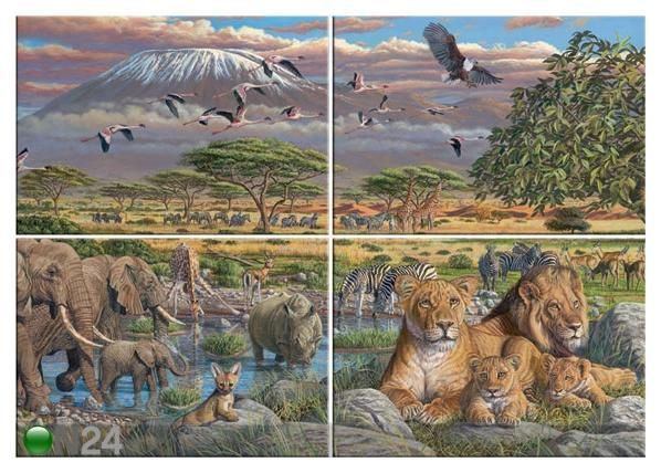 Ravensburger perepuzzle Aafrika 4tkx35x50 cm