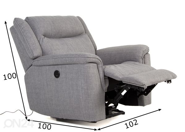 Recliner tugitool mõõdud