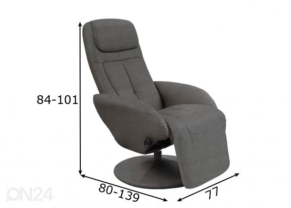 Recliner tugitool mõõdud