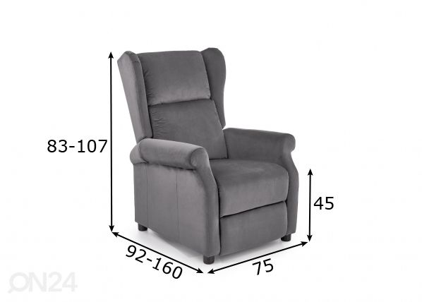 Recliner tugitool mõõdud