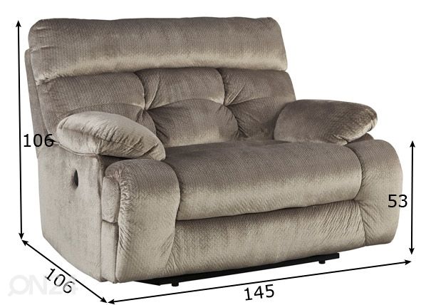 Recliner tugitool Brassville mõõdud
