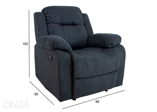Recliner tugitool jalatoemehhanismiga Dixon mõõdud