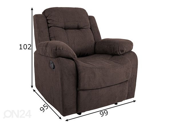 Recliner tugitool jalatoemehhanismiga Dixon mõõdud