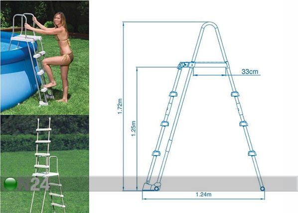 Redel basseinile 172 cm mõõdud