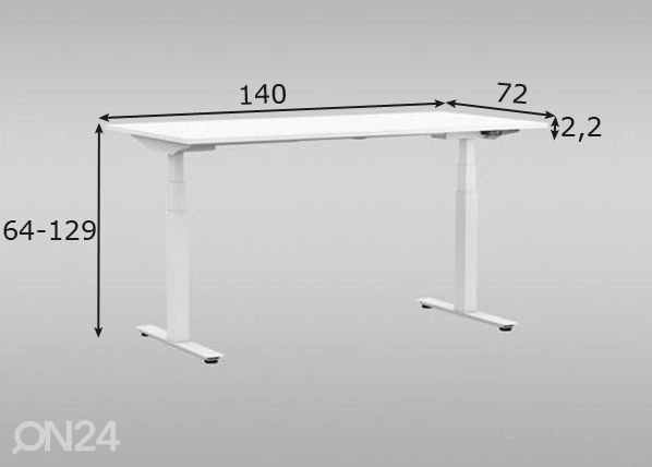 Reguleeritav kirjutuslaud 140 cm mõõdud