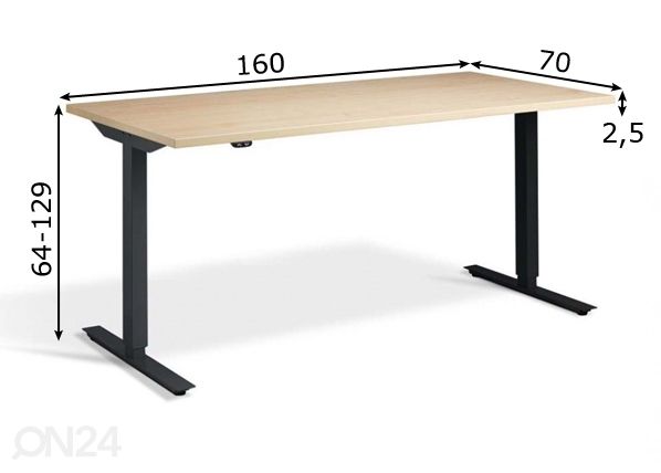 Reguleeritav kirjutuslaud 160 cm mõõdud