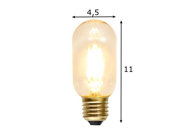Reguleeritava valgusega LED pirn E27 1,5 W mõõdud