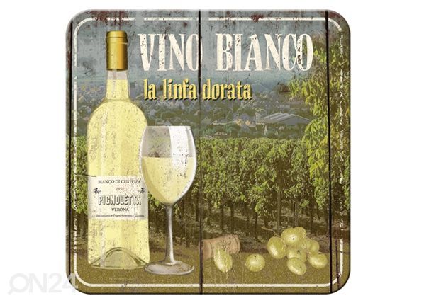 Retro klaasialus Vino Bianco 4 tk