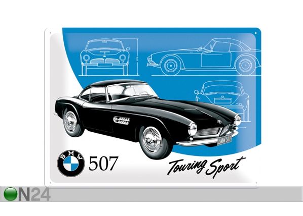 Retro metallposter BMW 507 Touring Sport 30x40 cm