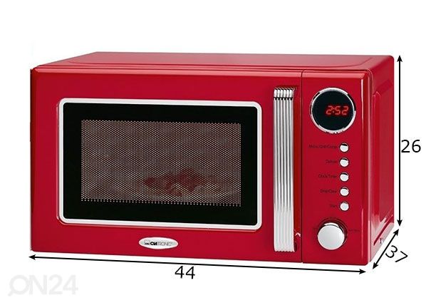 Retro mikrolaineahi Clatronic mõõdud