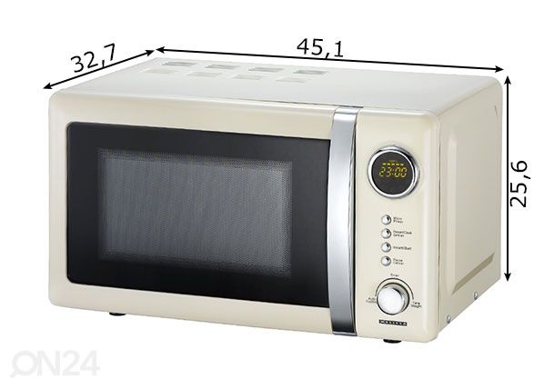 Retro mikrolaineahi Melissa 16330108 mõõdud