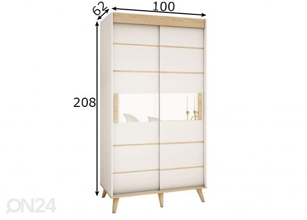 Riidekapp 100 cm mõõdud