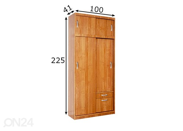 Riidekapp 100 cm mõõdud