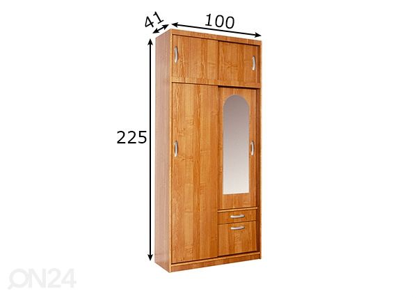 Riidekapp 100 cm mõõdud