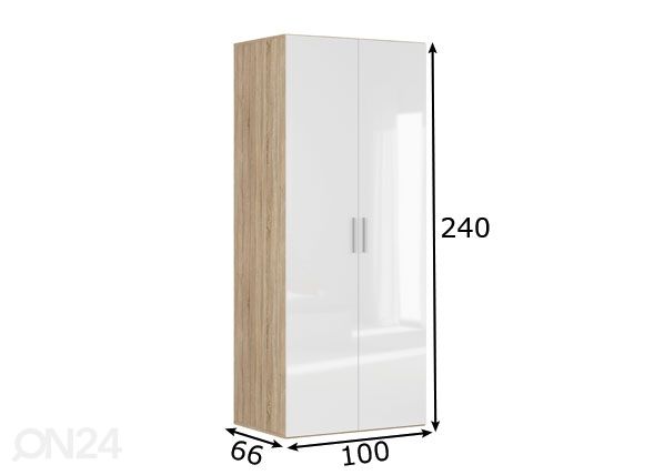 Riidekapp 100 cm mõõdud
