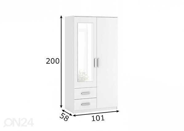 Riidekapp 100cm mõõdud