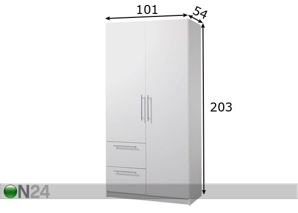 Riidekapp 101 cm mõõdud