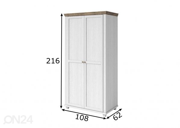 Riidekapp 108 cm mõõdud